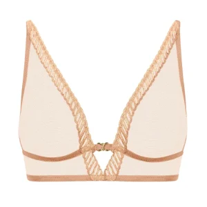 Sheer Emotion Triangle bra Sand