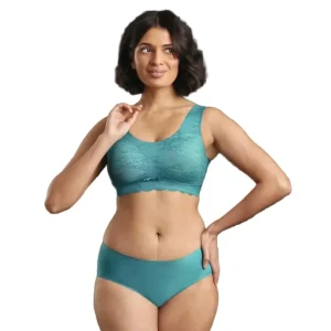 Anita Essential Bralette Lace Light Smaragd