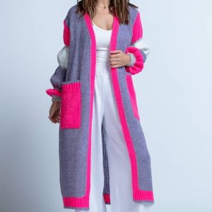 Colored cardigan viol