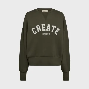 MMCELLI O-LS SWEATSHIRT. (543 OLIVE NIGHT)