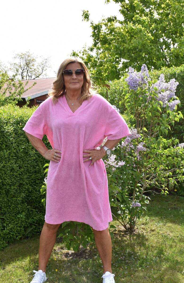 Frottéklänning rosa - Bild 3